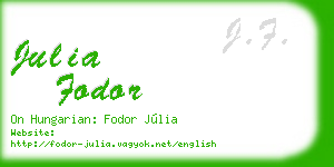 julia fodor business card